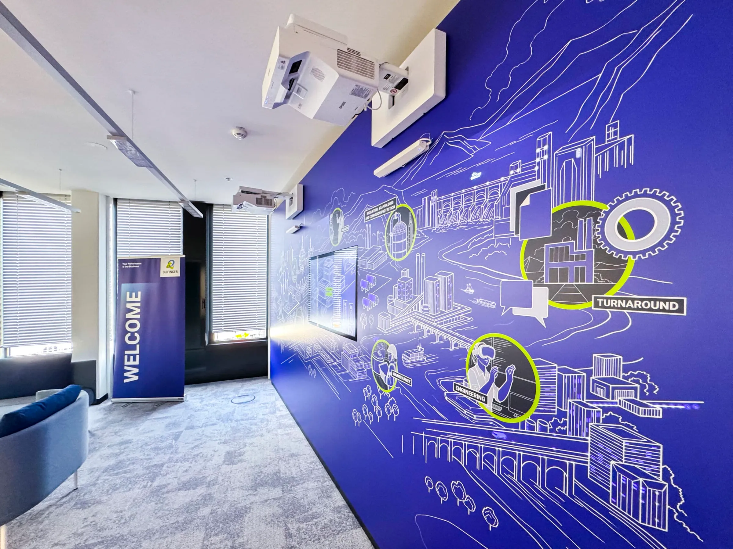 Concept combines large-format graphics, precise projection mapping and touch interaction