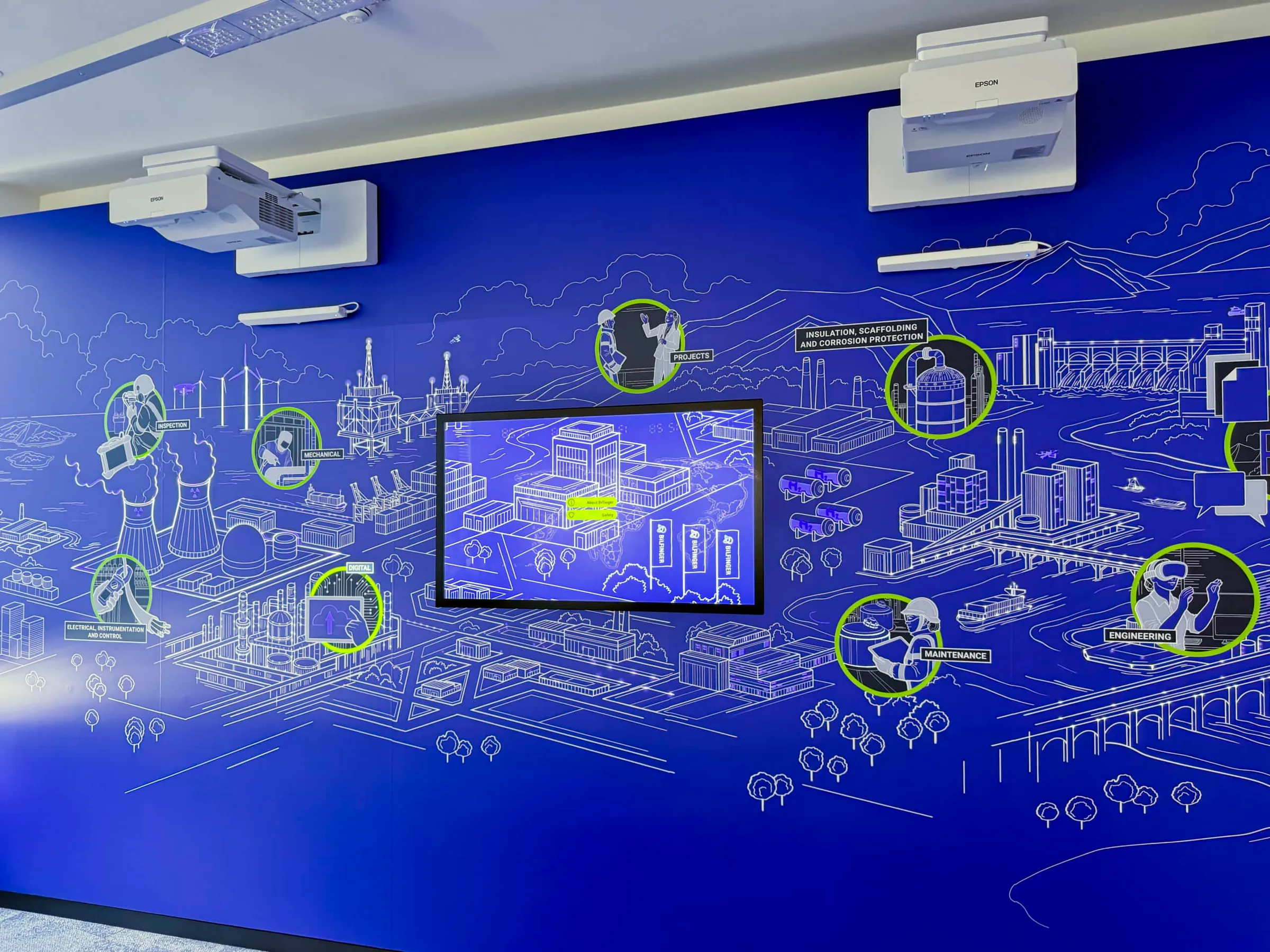 Interactive wall brings the industrial service provider's products and markets to life
