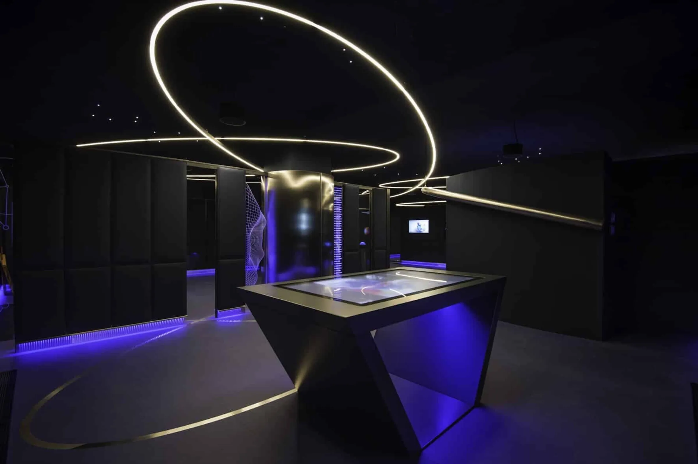 Multitouch table in the ESA interactive visitor center in Italy