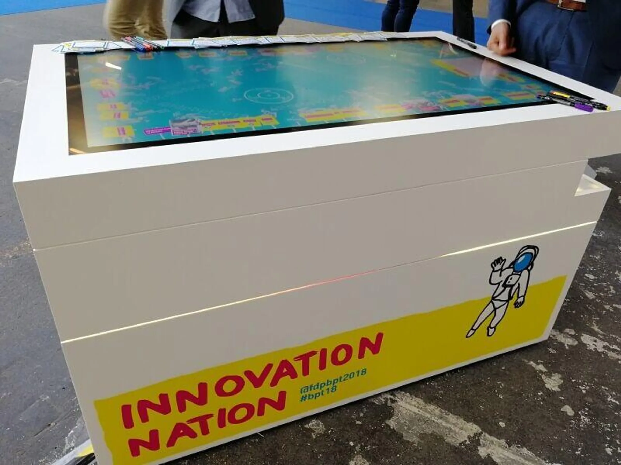 Multitouch-Scanner-Tisch zum Thema Innovationen