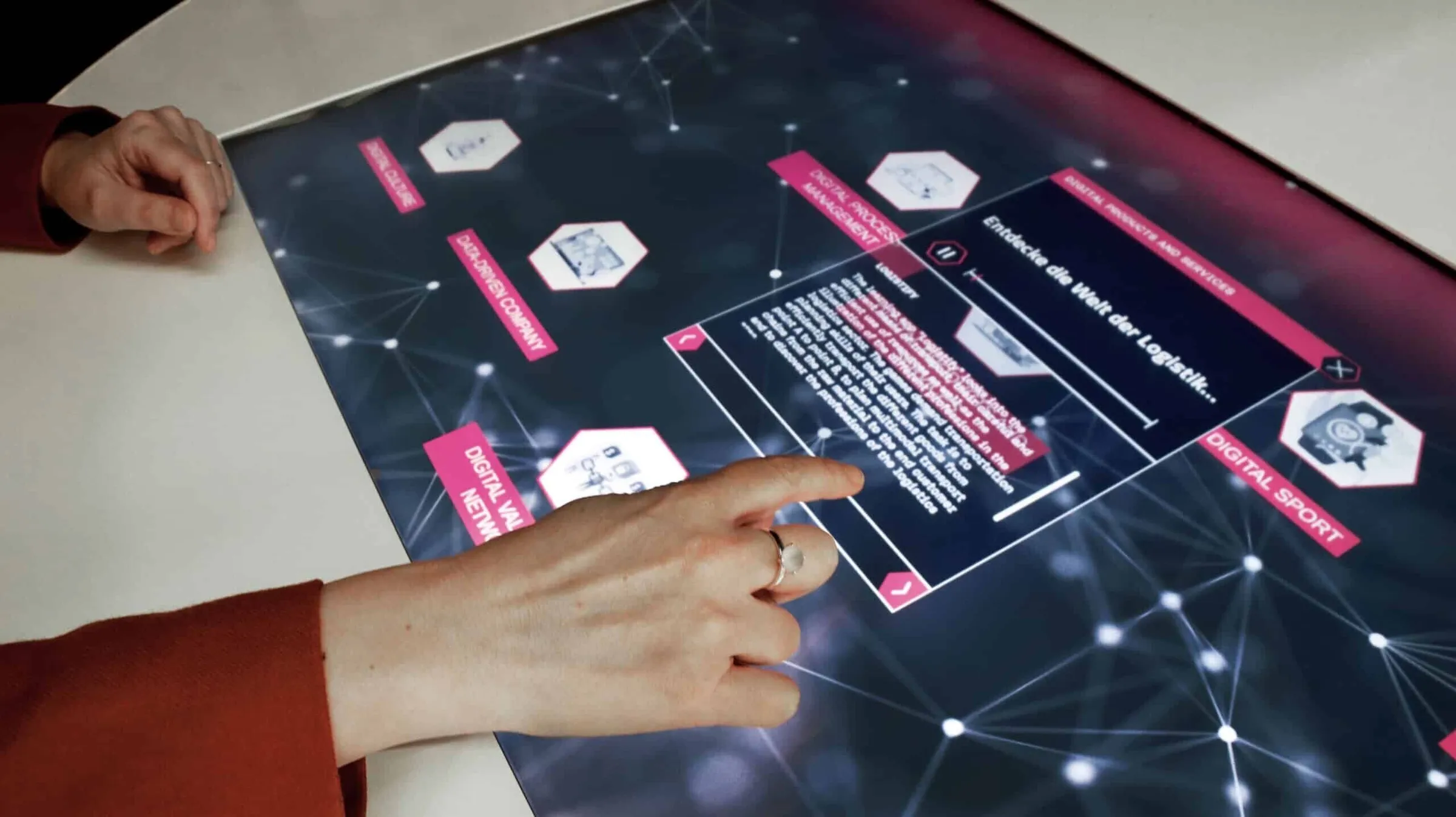Multitouch UI with custom software from Garamantis