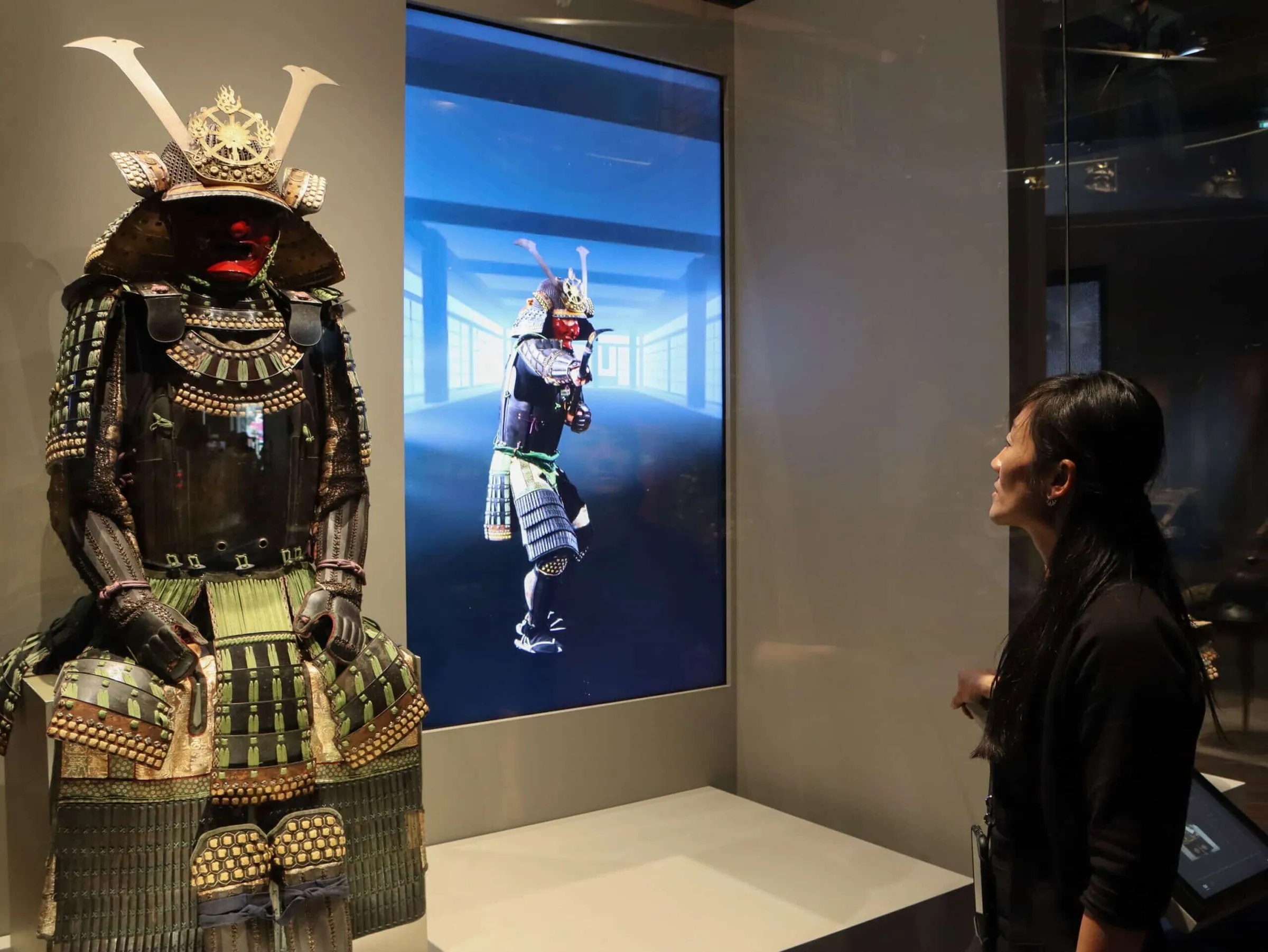 Interactive stations bring samurai fighters to life