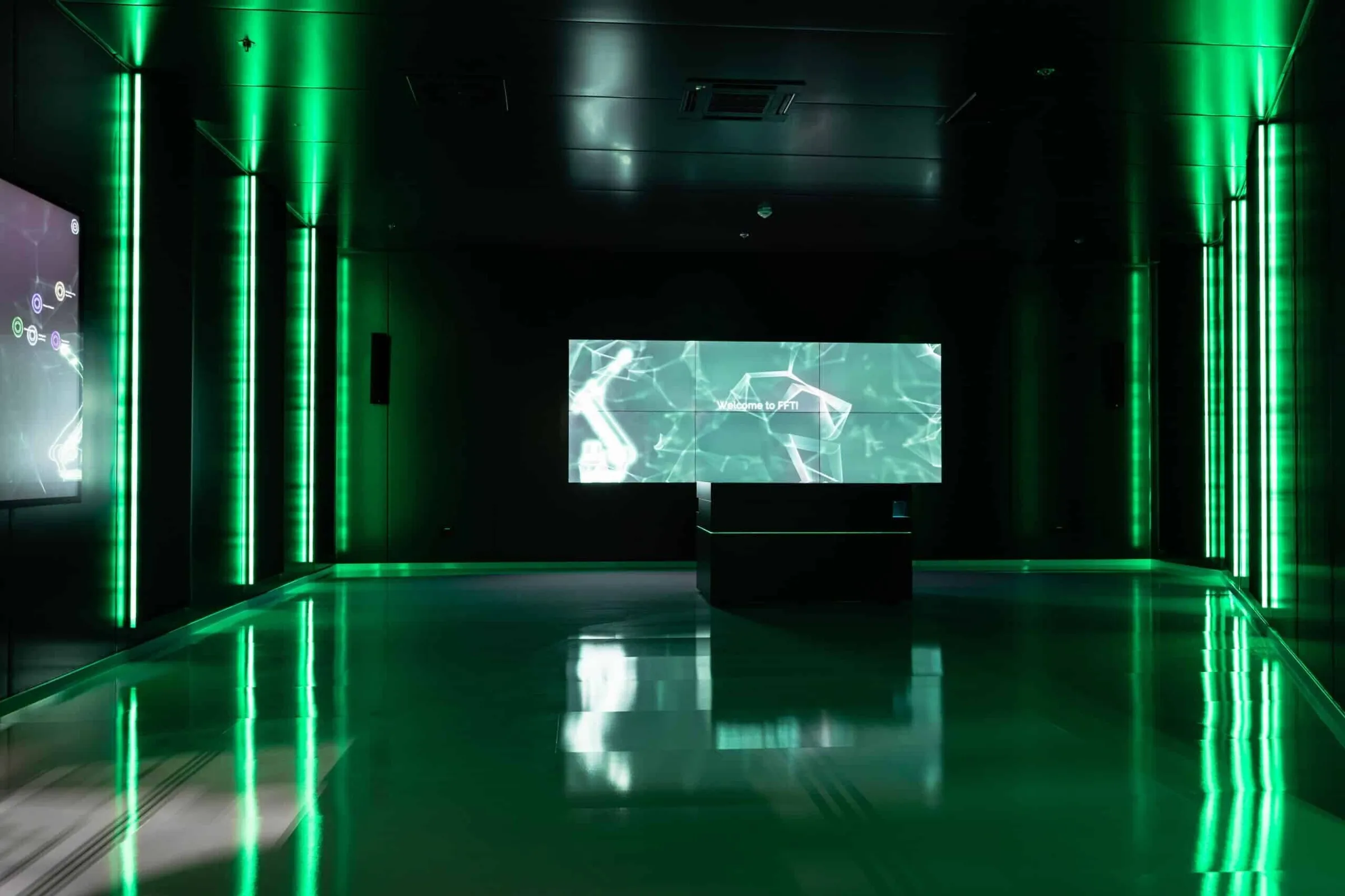 FFT interactive corporate showroom with multitouch installations