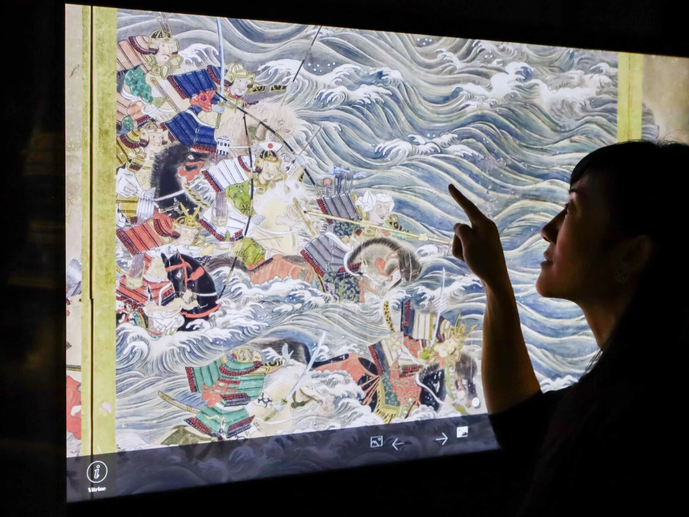Multitouch screen with gigapixel application