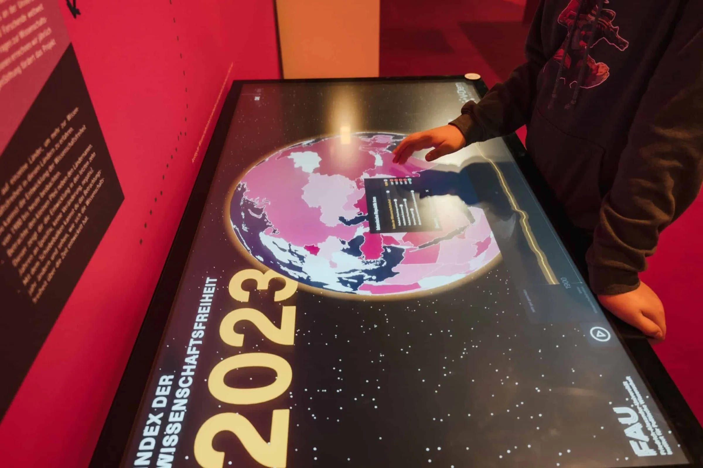 Interactive globe of academic freedom from FAU