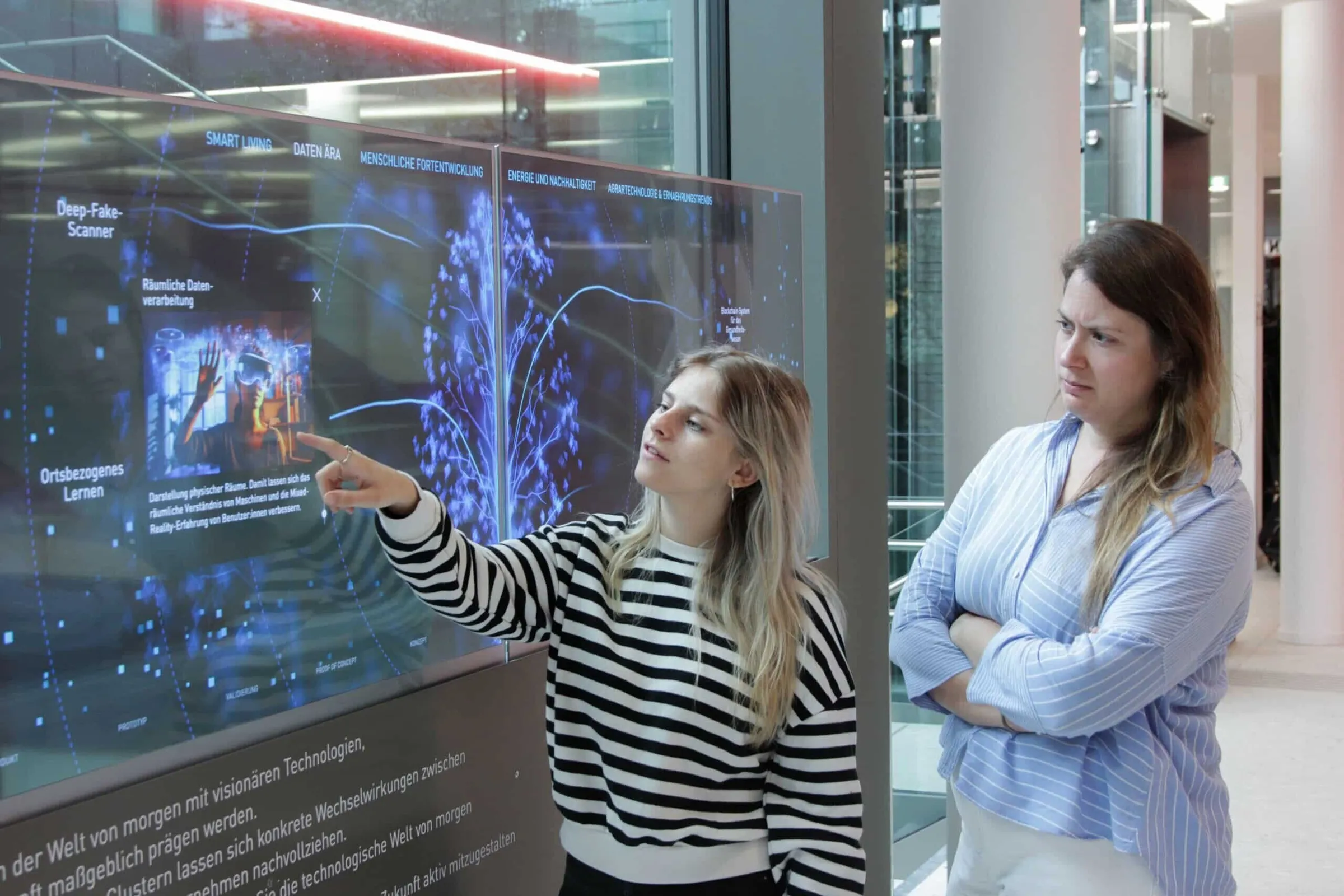 Transparent multi-touch screens with a "digital twin"